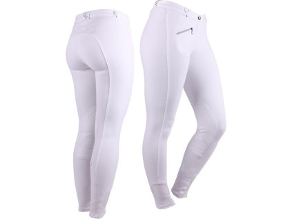 Breeches Adult Q-essentials, knee inserts, women's, white