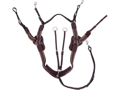 Leather breastplate Sedna QHP, brown