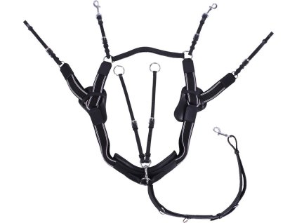 Leather breastplate Sedna QHP, black