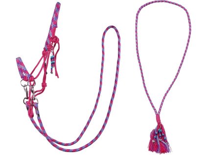 Rope halter combi Liberty QHP, fuchsia
