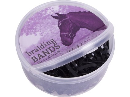 Rubber braiding bands Q-essentials, 50 g, black