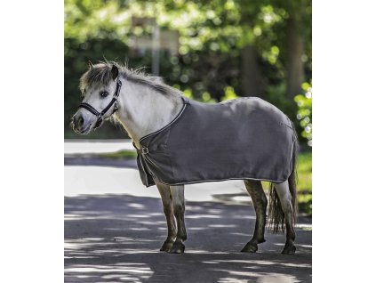 ECONOMIC Fleece Rug with Cross Straps - grey