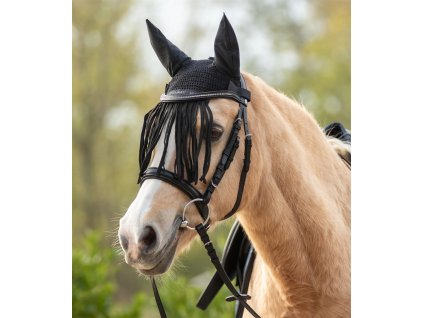 Fly Veil with Fringe - black