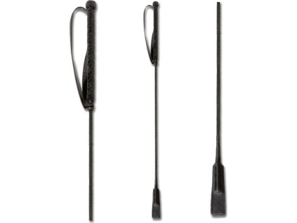 Jumping bat with narrow leather flapper Waldhausen, 65/75 cm, black