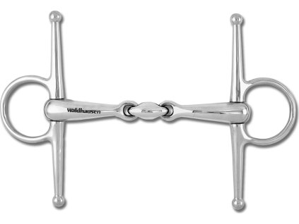 Cheek snaffle, double jointed, solid