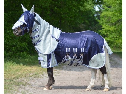 Fly Rug Falabella QHP, with neck and mask, Blue
