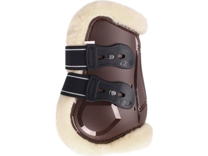 Fetlock boots Ontario QHP, with fur, pair, brown