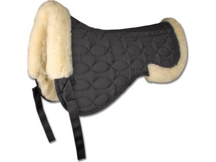 Saddle Pad with synthetic fur - black/nature