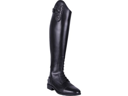 Riding boot Sasha QHP, wide calf, women's, black