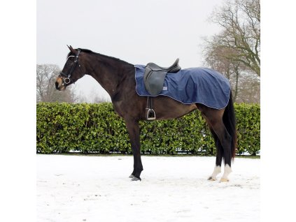 Fleece Lined Exercise Rug Q-essentials, Waterproof, Navy