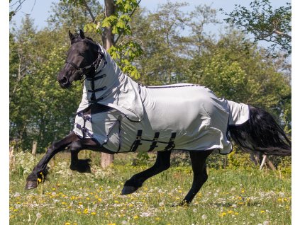 Fly rug XL QHP, with neck, grey
