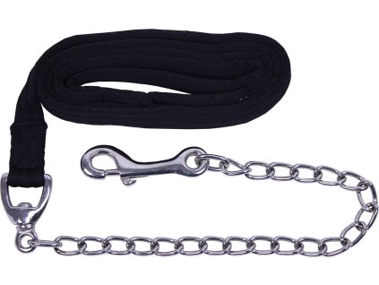Leadrope with chain QHP, 2 m, black