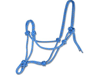 Knotted Halter Waldhausen, azure blue/brown