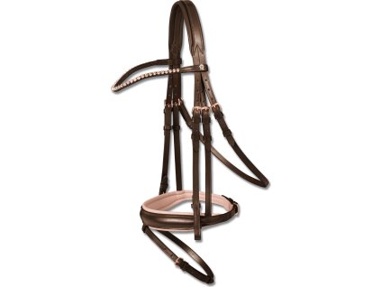 Bridle X-Line Rosé Gold Waldhausen, brown