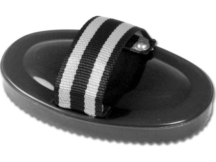 Rigid Plastic Curry Comb Waldhausen, black