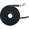 Lightweight groundwork rope with snap hook, light, 4 m - black