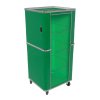 Pojízdný rollkontejner Open zelený, 3 police