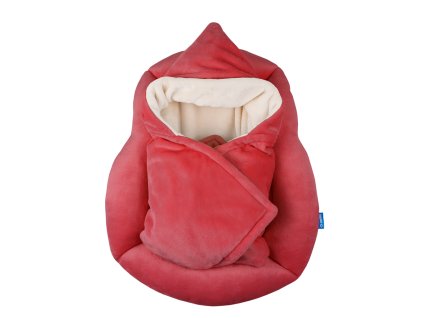 371 hnizdecko pro miminko home deka s kapuci 70 70cm cervena