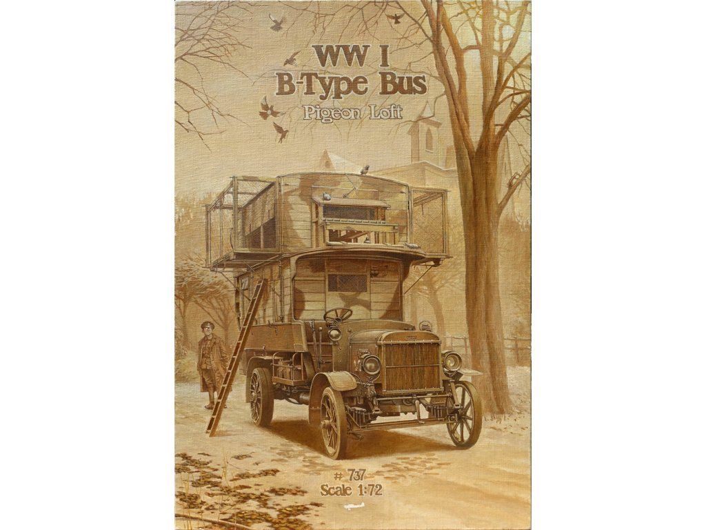 211945 world war i type b bus pigeon loft 1 72 roden