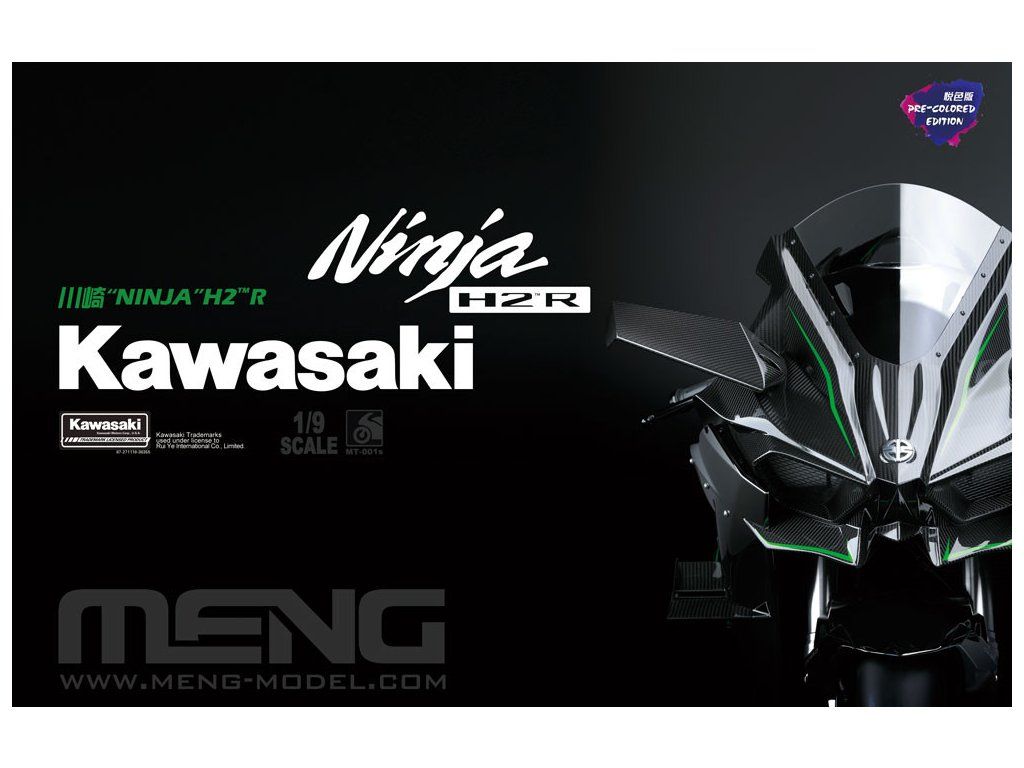 122008 1 kawasaki ninja h2 pre colored edition 1 9 meng