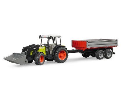 Tractor Claas Nectis 267F with frontloader and trailer 1/16