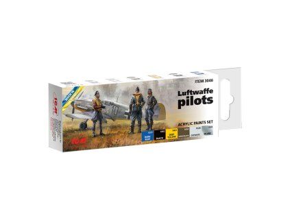 Sada akrylových barev ICM - Luftwaffe Pilots 6x12ml
