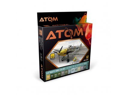 Sada akrylových barev ATOM - Luftwaffe WWII Colors Set 12x20ml