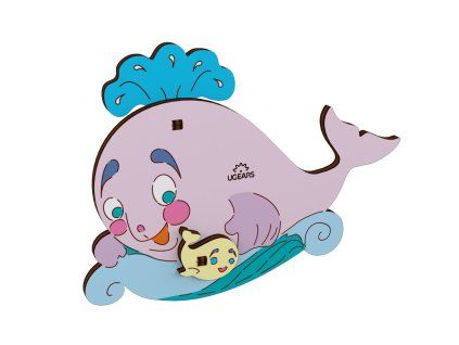 Dřevěné vybarvovací 3D Puzzle - Whale