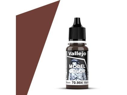 Barva Vallejo Model Color - Flat Brown 17ml