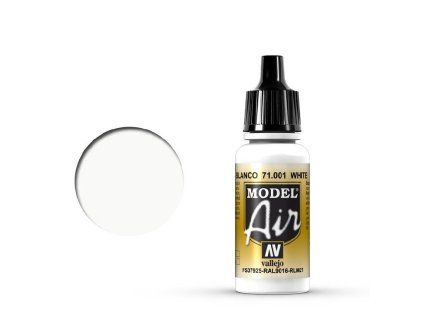 124483 farba vallejo model air white 17ml