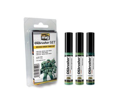 mechas green tones set