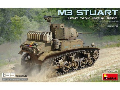 m3 stuart light tank initial production 1 35 35425 miniart 010