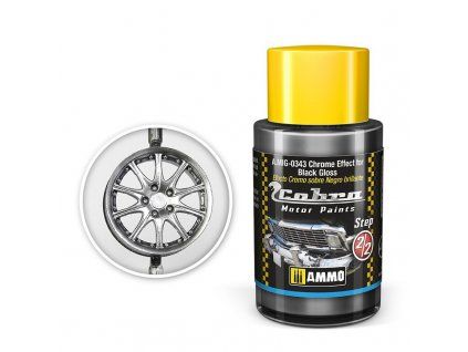 AMIG0343 cobra motor chrome effect for black gloss