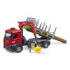 mb arocs timber truck w loading crane grab 3 trunks 1 16 03669 02
