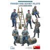finnish and soviet pilots with accessories 1 48 MINIART 49022 05