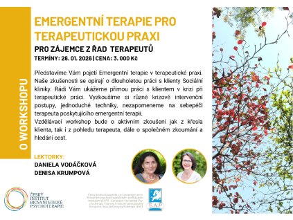EMERGENTNI terapie 2026
