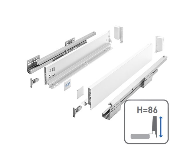 GTV AXIS-PRO 300MM, "A" NÍZKA, BIELA, H84
