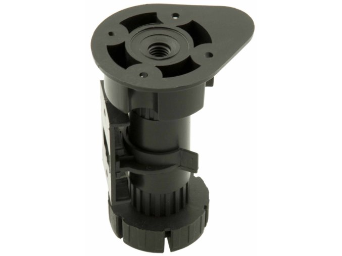 NÁBYTKOVÁ NOHA PLASTOVÁ, ČIERNA, S KLIPOM, 100MM