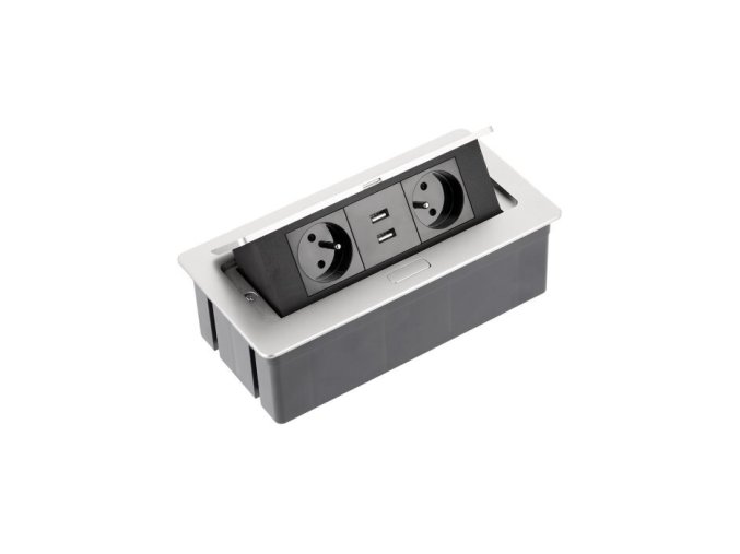 VÝKLOPNÁ ZÁSUVKA SOFT STRIEBORNÁ