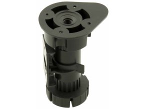 NÁBYTKOVÁ NOHA PLASTOVÁ, ČIERNA, S KLIPOM, 120MM