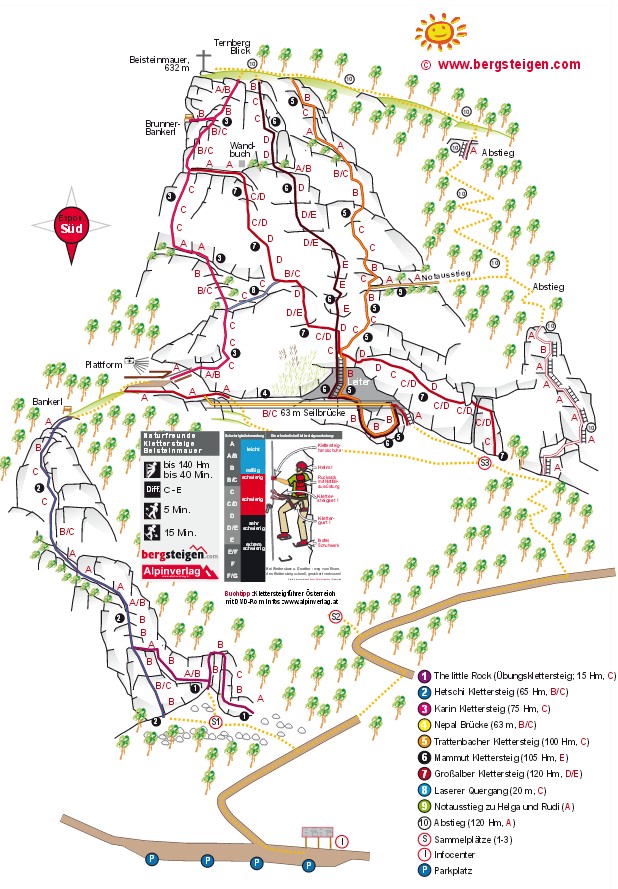 Trattenbacher Klettersteig - Beisteinmauer, Rakousko (ferratový park)