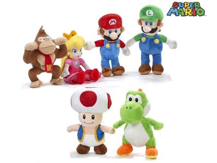 Mario Bross Plush 6 assorted 25cm