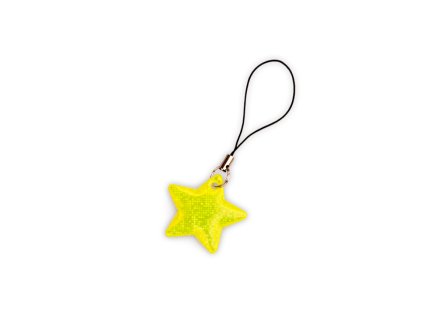Reflexní přívěsek hvězdička žlutá
