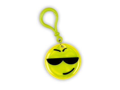 Reflexní přívěsek smajlík s brýlemi
