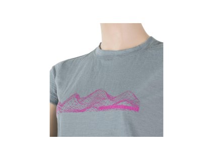 Dámské triko Sensor Merino Active PT Moutains šedé
