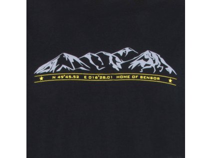 Pánské triko Sensor Merino Active PT Moutains černé