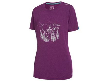 Bambusové tričko Viking Bamboo Light Lady vínové