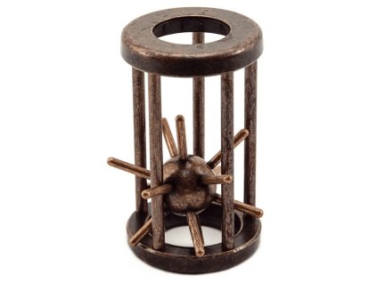 Ježek v kleci – kovový měděná patina