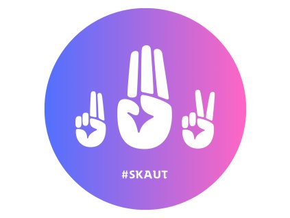 placka skaut pozdrav 37 fialova