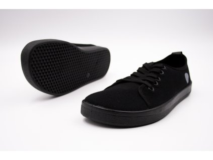 ANATOMIC BAREFOOT TENISKY STARTER - ČIERNE (Veľkosť 37, Vnútorná dĺžka  topánky v cm 23.4, Vnútorná šírka topánky v cm 9.1)
